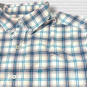 Southern Tide Intercoastal Plaid Button Up Shirt Men’s M Blue Nylon Stretch
